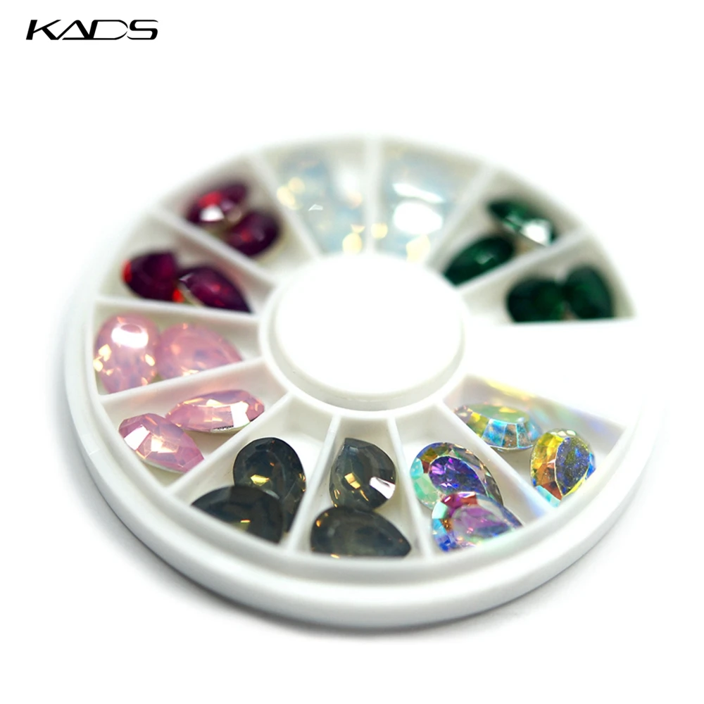 Стразы для дизайна ногтей KADS в форме капли воды стразы маникюра украшения