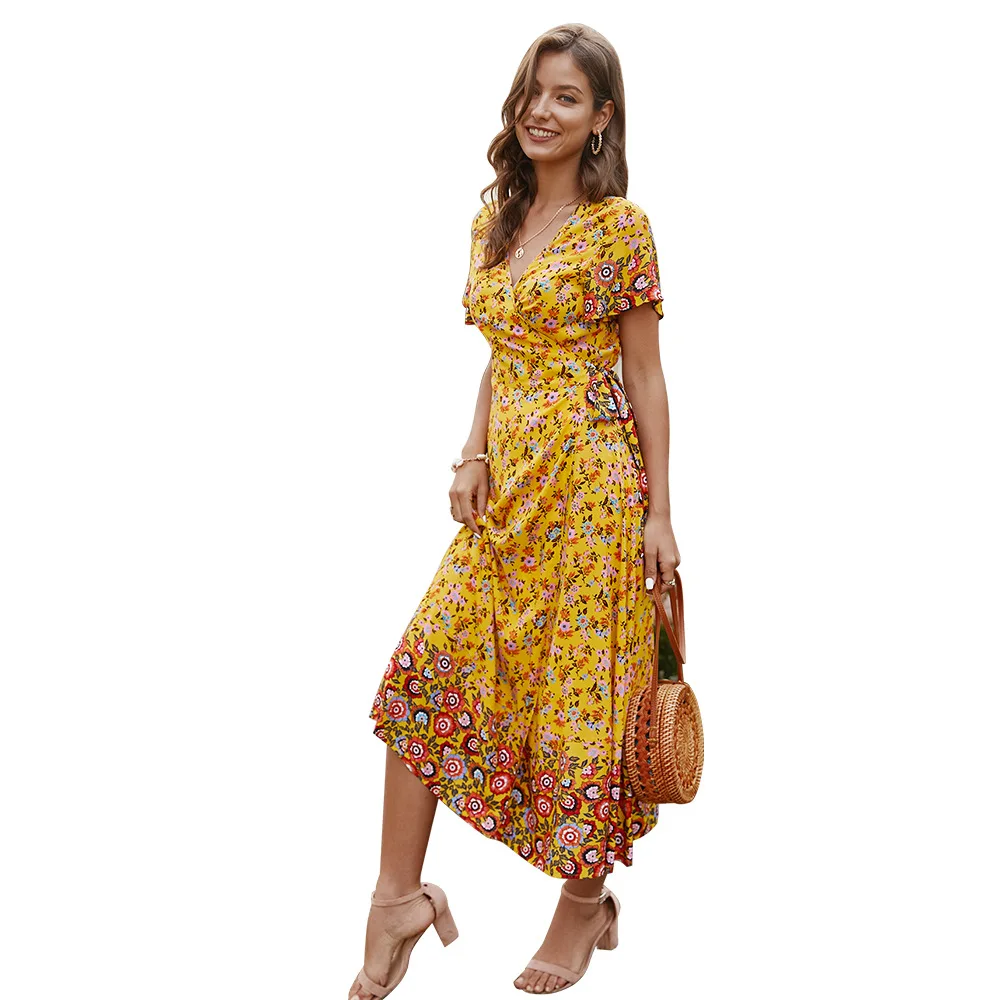

Summer Women's Dress 2021 The Palace Store Fashion Sexy Elegant Boho Style Floral Kpytomoa Summer Dress Traf Womens Clothing