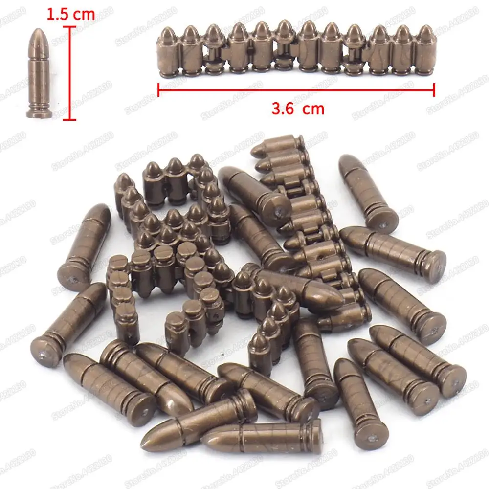 Guns Bullet Chain Military Assembling Building Block Legion Weapons Set Moc WW2 Equipment Special Soldier Model Gifts Child Toys | Игрушки и