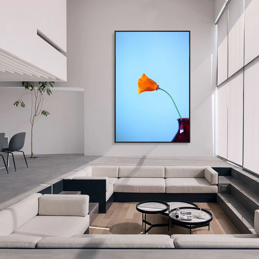 

Plant landscape oil painting a yellow flower art oil painting living room corridor bar home decoration mural