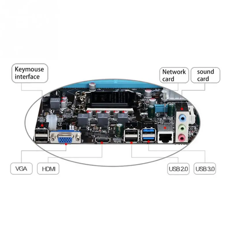 Новая Intel B75 Socket LGA 1155 Материнская плата Micro ATX 32 ГБ 2 DDR3 1066 1333 1600 USB 3 0 PCI E для Xeon Core i3 i5