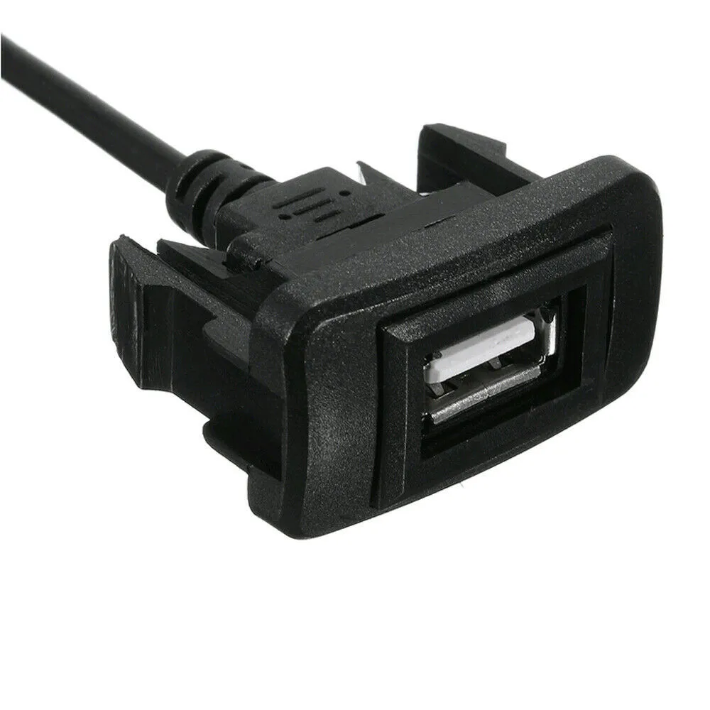 

Black USB Car Extension Cable Center Console Cord YJ-02 2.0 25cm Adapter