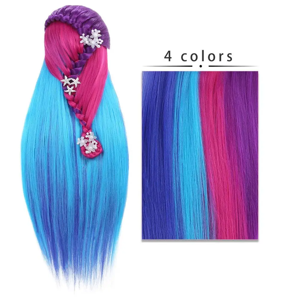 26 Inch Cosmetology Doll Head Practice Styling Hairdressing Training Braiding Heads Mannequin Manikin Head