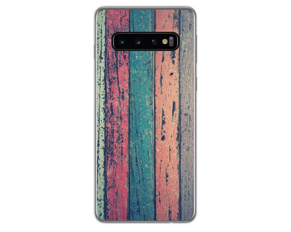 Гелевый Чехол из ТПУ для Samsung Galaxy S10 с рисунком под дерево дизайн 10 | Мобильные