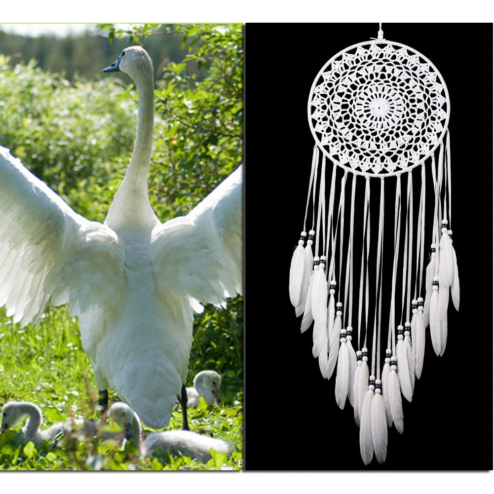 

1PCS White Home DIY Crafts Ornaments Decorative Pattern Dream Catcher Wall Hanging Beautiful Creative Home Car Decor Craft