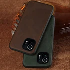 Чехол LANGSIDI для xiaomi Mi 11, 11t, 10T Pro, 10Ultra, 9 SE, Redmi note 10 pro, note 11, 9, 9 s, 8t, кожаный, в стиле ретро