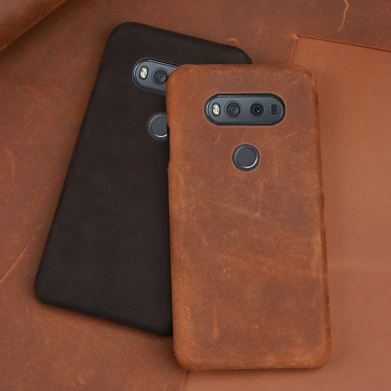 Crazy horse кожа чехол для телефона LG V10 V20 V30 V40 V50 ThinQ G3 G4 G5 G6 G7 G8s K40 K50 Q7 Q6 Q Stylo4 задняя