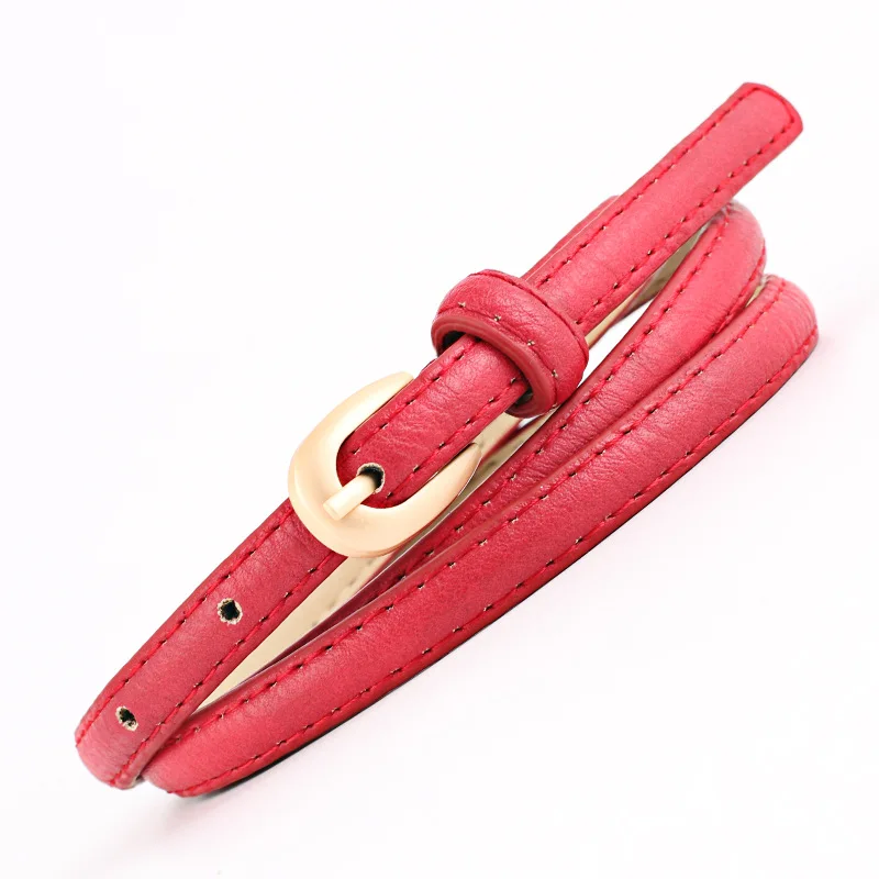 

Women's Thin Belt Korean Fashion Decoration Pu Casual Decoration Denim Pin Buckle 1.0cm Wide