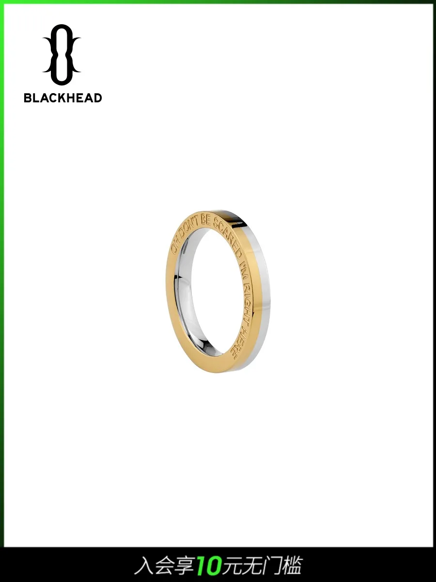 

Blackhead Designer Fashion Brand All-Match Simple Bracelet Single Ring Titanium Steel Decoration Ring Couple Ring Men