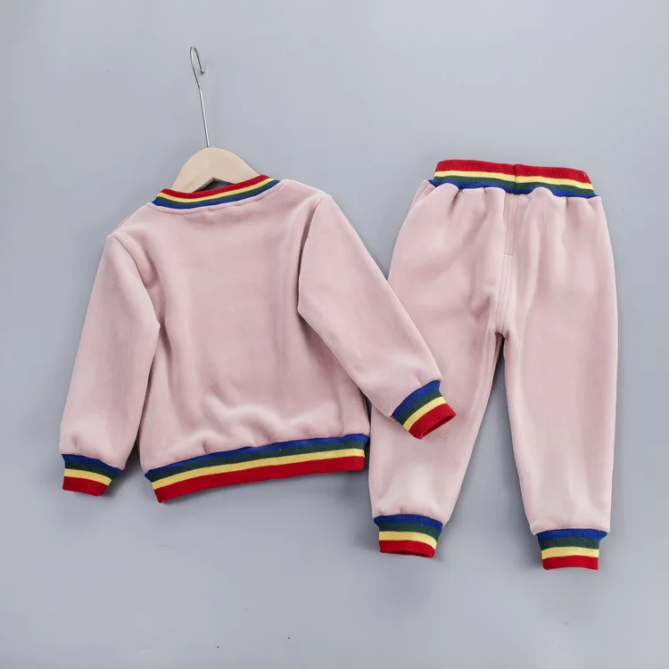 0-4 years winter boy girl clothing set 2019 new casual fashion warm thicken kid suit children baby vest+coat+pant 3pcs | Детская одежда