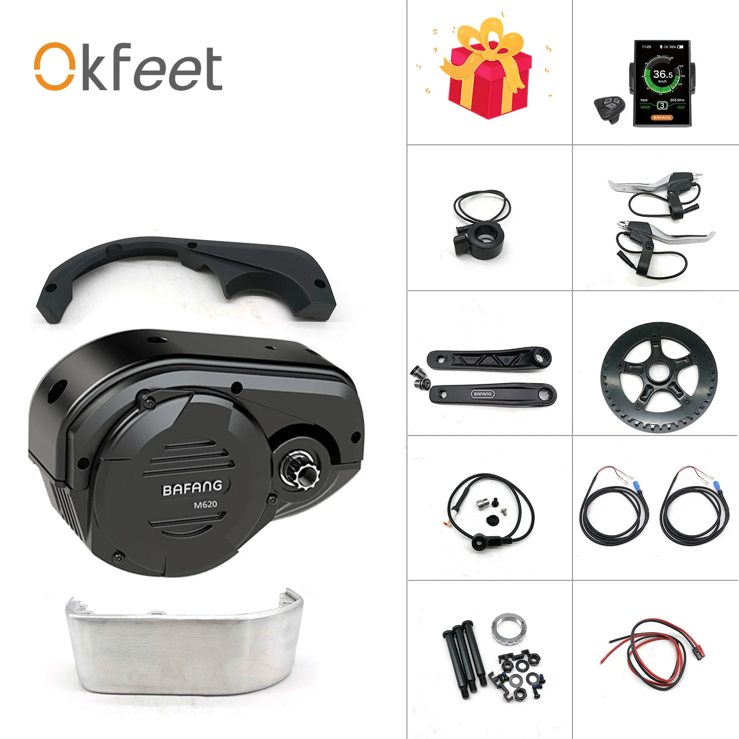 Набор для электровелосипеда Okfeet Bafang G510 48 В 1000 Вт 8fun M620|Двигатель