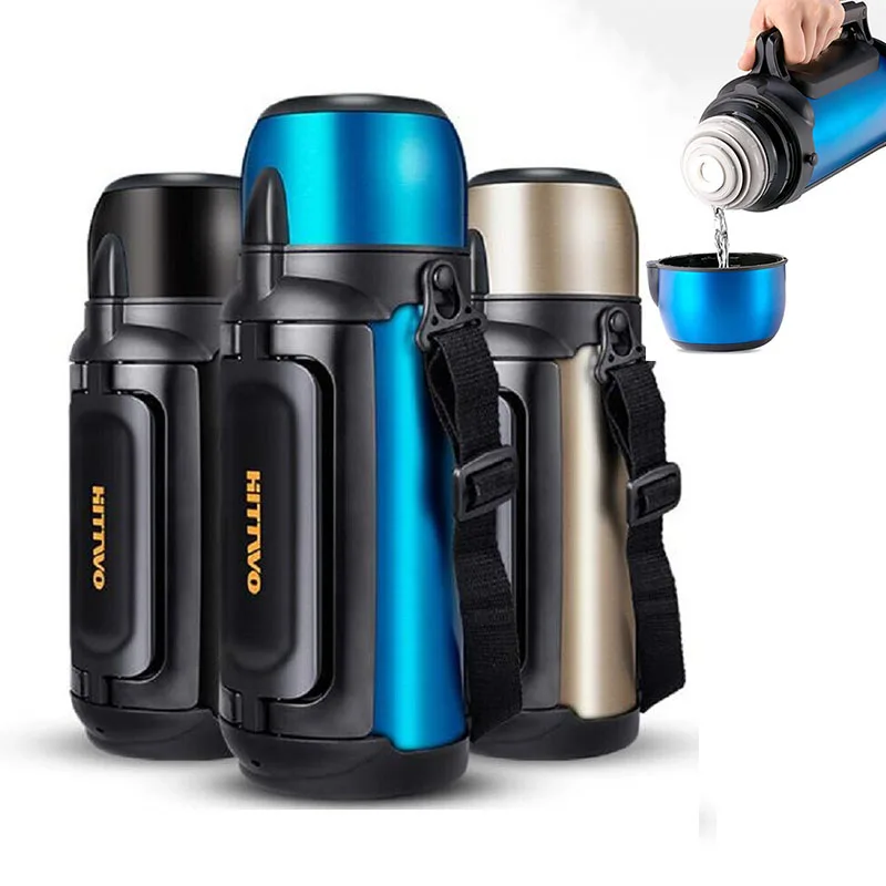 1.5L/2L большой емкости из нержавеющей стали Термос Горячая портативная изоляция