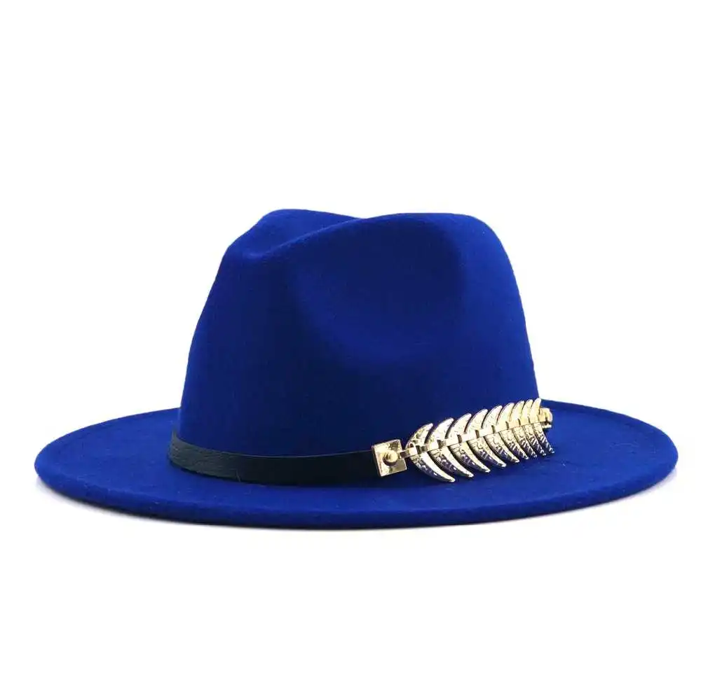 

New Wool Fedora Hat Hawkins Felt Cap Wide Brim Ladies Trilby Chapeu Feminino Hat Women Men Jazz Church Godfather Sombrero Caps
