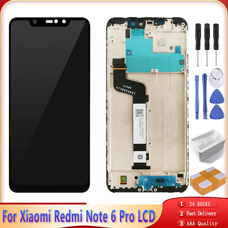 ЖК-дисплей для XIAOMI Redmi Note 6 pro сенсорный экран 26 дюйма дигитайзер в сборе