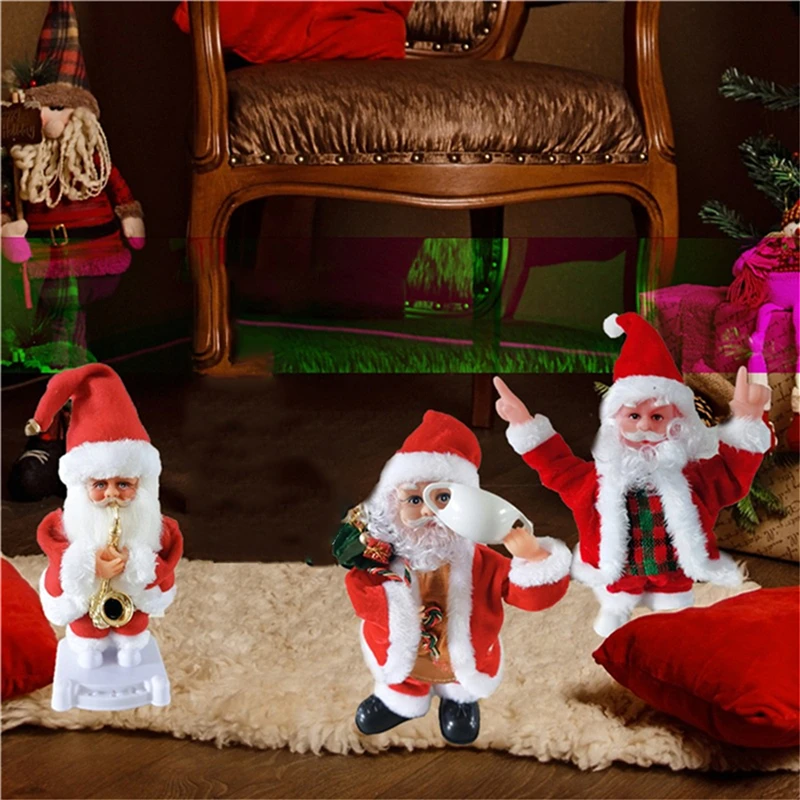 

Рождественская музыкальная танцевальная кукла Санта-Клаус Электрическая Игрушка Рождественский подарок Новогодний подарок для детей декоративная игрушка