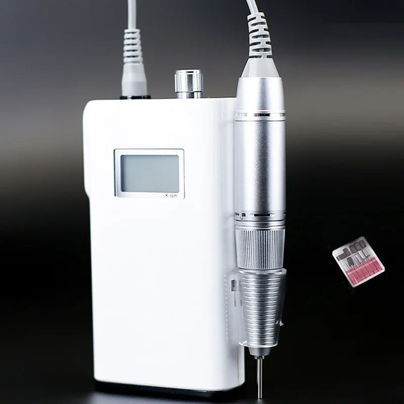 

LCD Nail Drill Manicure Machine Pedicure 3000 Rpm Electric File Bits USB Rechargeable Nail Polisher Polishing Nail Art Equipment