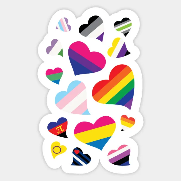 10 см ЛГБТ Прайд флаг сердца стикер ПВХ наклейка автомобиля|Наклейки на