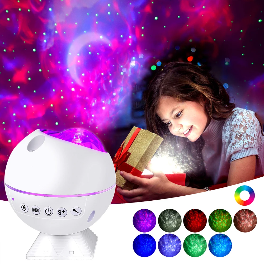 

Colorful Starry Sky Galaxy Projector Blueteeth USB Voice Control Music Player LED Night Light USB Charging Projection Lamp Gift
