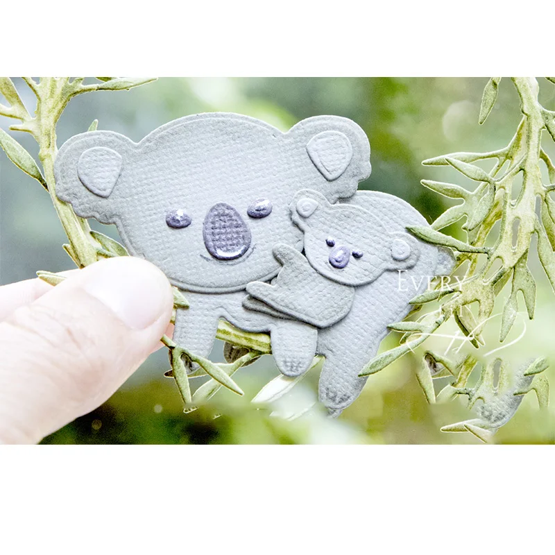 

Koala Animal Die New Cutting Dies and Stamps Scrapbook Dariy Decoration Stencil Embossing Template Diy Greeting Card Handmade