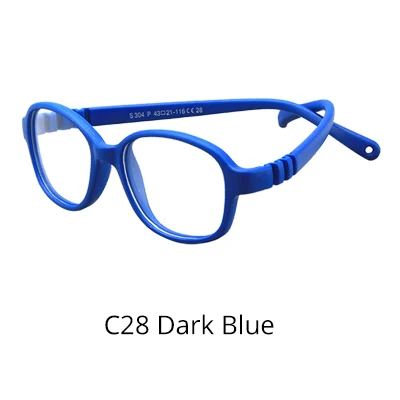 Dark Blue Солнцезащитные очки для детей, анти-синий светильник, блокировка, детские очки для девочек, оптическая оправа, прозрачные линзы, UV400, антибликовый фильтр, 0-4 - Цвет линз: Dark Blue