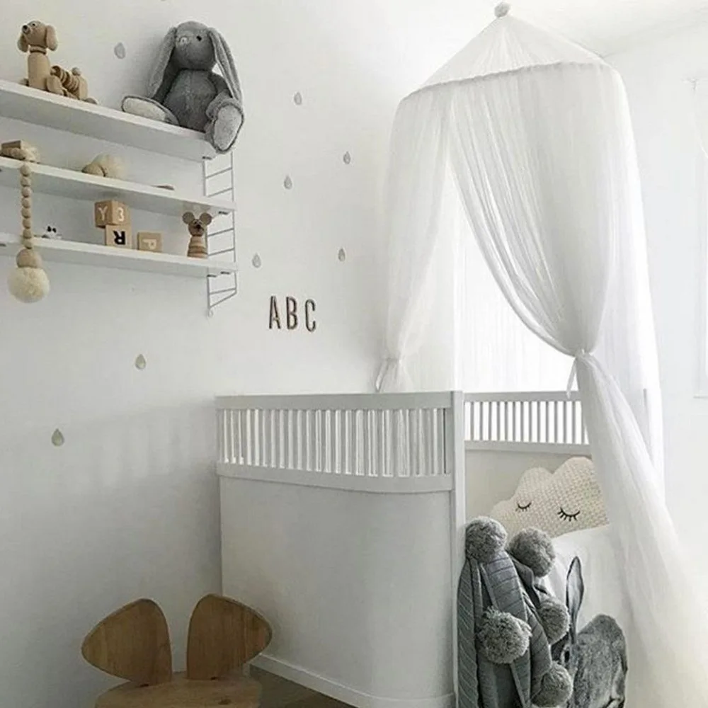 Хлопковая подвесная сетка от комаров навес для принцессы украшение спальни 7