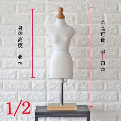 1/2 FEMALE woman body mannequin sewing for female clothes,busto dresses form stand1:2 scale Jersey bust can pin 1pc C760