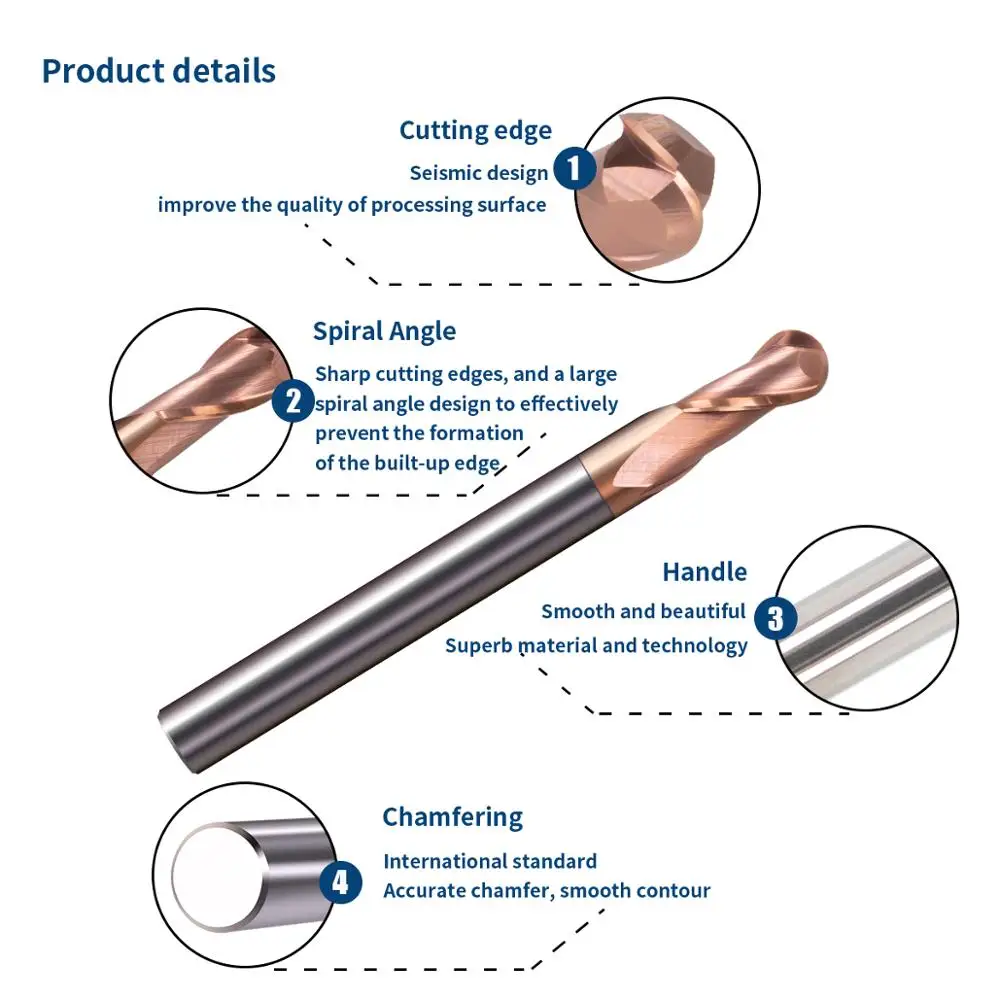 Фреза из вольфрамовой стали с двумя канавками HRC55 | Инструменты