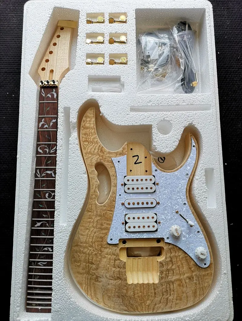 electric guitar kit set manchurian ash basswood body rosewood fingerboard durable maple neck guitar accessories free global shipping