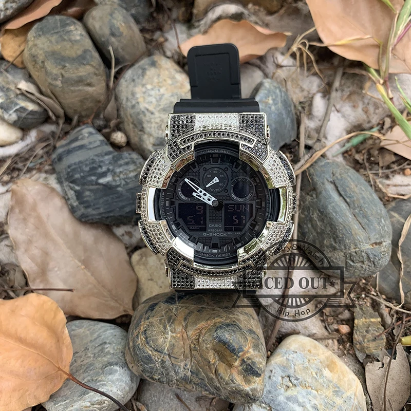 Бесплатная доставка льдом в стиле хип-хоп G SHOCK лаборатории с бриллиантами и