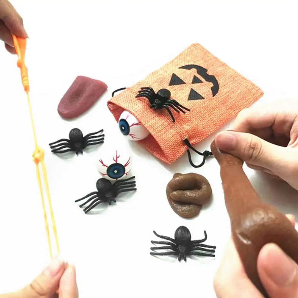 

Halloween Prank Toys Realistic Gag Gift Toys For April Fools Day Ideas Novelty Fun Toy Pumpkin Sack 10-Piece Set
