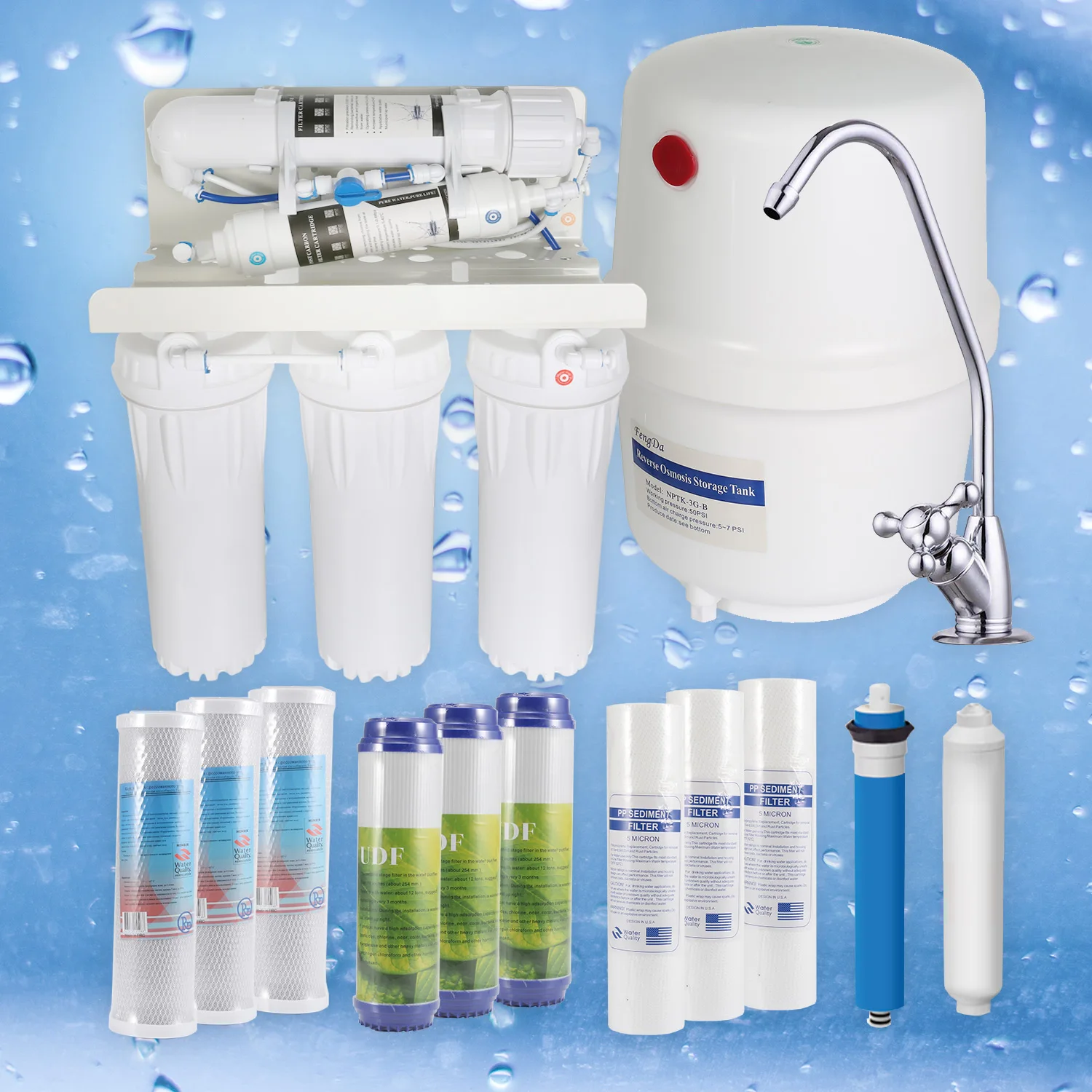 

5-stage Water Filter Home Drinking Reverse Osmosis System Fast Water Filter-LB88