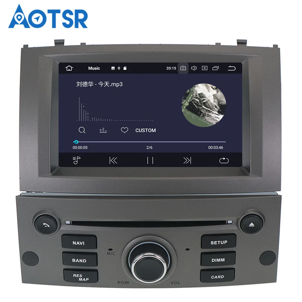 Android 9,0 автомобильный dvd-плеер gps навигация для peugeot 407 2004-2010 головное устройство мультимедийный плеер радио магнитола авто стерео