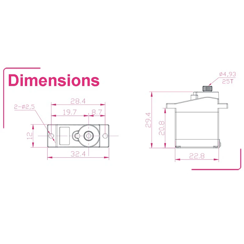 

1PC AFRC-D1338TG Micro Steering Gear Digital Servo 3.8kg 4.8-6.0V Parts Titanium Gear for RC Fixed Wing Aircraft Car Model