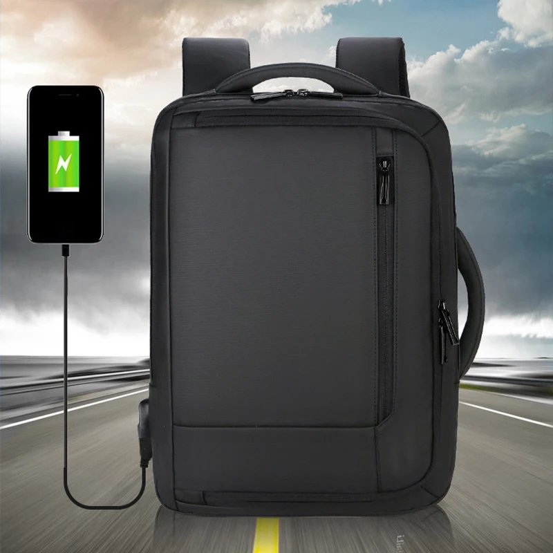 

Men's Youth Waterproof School Bag USB External Charging 15.6-Inch Laptop Backpack Anti-Theft Backpack