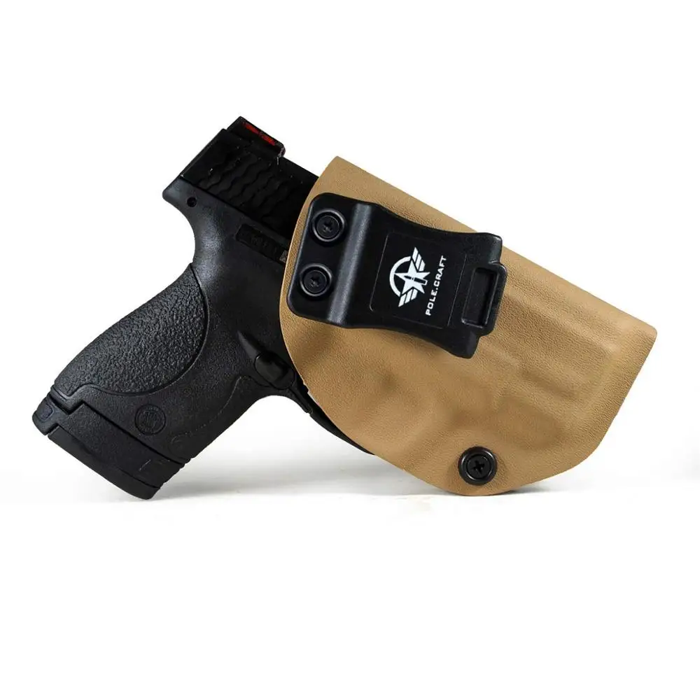 

PoLe.Craft IWB KYDEX Gun Holster Fits: Smith & Wesson M&P Shield 9MM/.40 Pistol Case Inside Carry Concealed Holster Guns Pouch