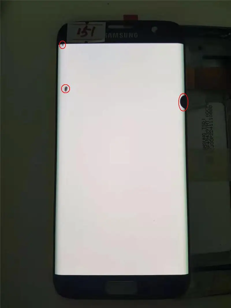 NO.151 Black 100%ORIGINAL 5.5'' AMOLED LCD for SAMSUNG Galaxy s7 edge G935 G935F Touch Screen Digitizer Display With Black Dots - Цвет: NO.151 Black