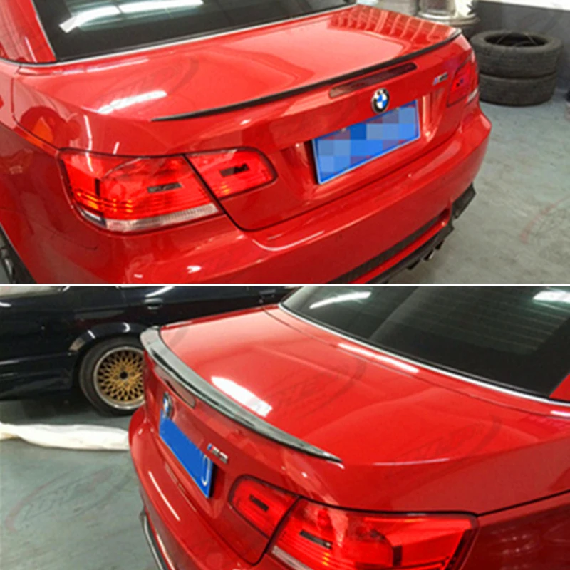 

Use For BMW 3 Series E93 Cabriolet Spoiler 2007--2013 Year Glossy Black Carbon Fiber Rear Wing M3 Style Accessories Body Kit