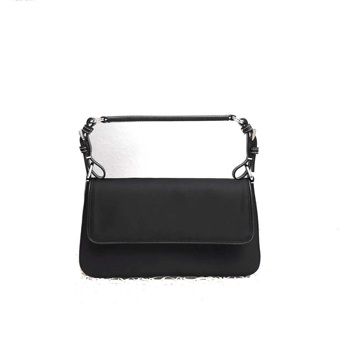 

High Quality Luxury Nylon bag Retro Shoulder Women's bag Underarm bag Baguette bag with box Fast Delivery