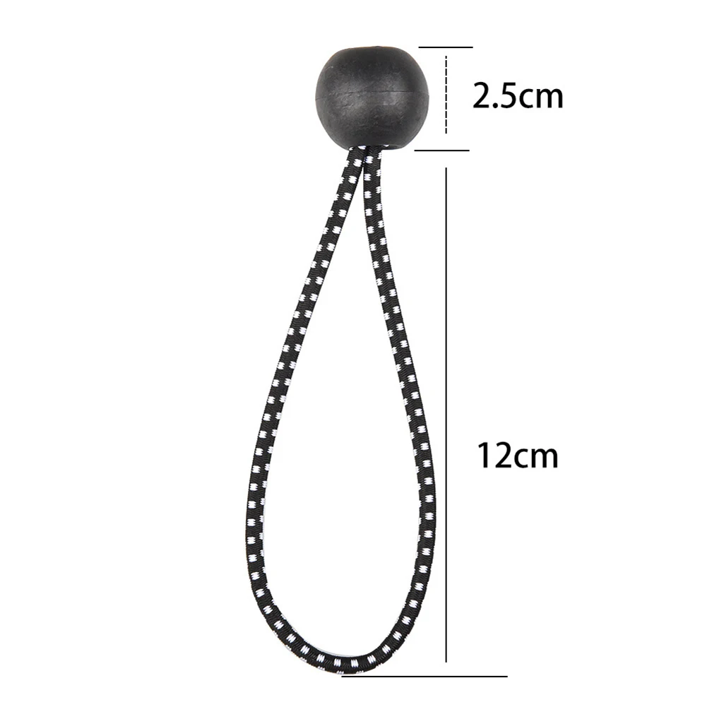 

20pcs/set Elastic cable tie Black Ball Bungee Cord Tent Canopy Oxford rope