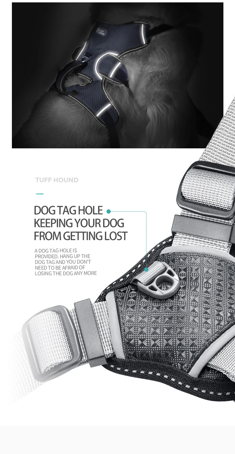Tuff Hound K9 товары для домашних животных собаки жгут синий/красный/серый Жилет Жгут для средних/больших собак не тянет грудь жгуты