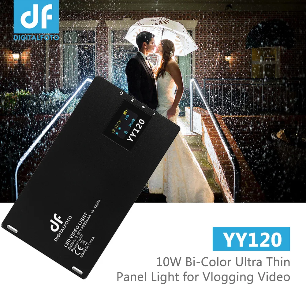 DF DIGITALFOTO YY120 10 Вт двухцветный светодиодный видео свет ультратонкая панель с