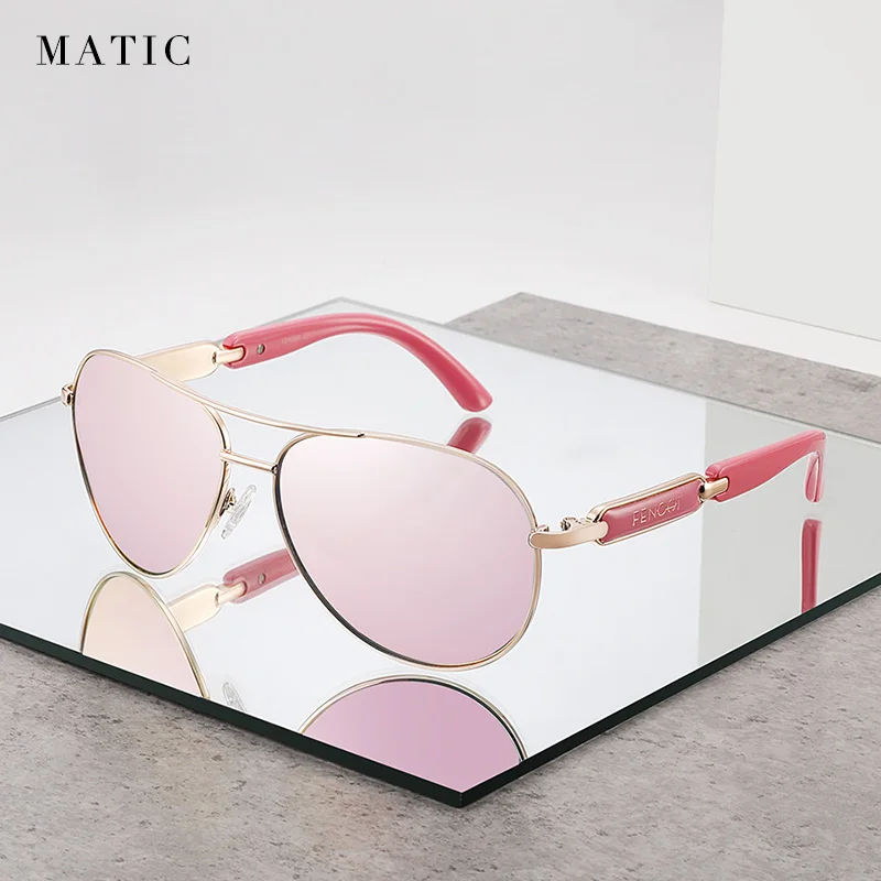 Очки солнцезащитные FENCHI женские поляризационные зеркальные розовые солнечные