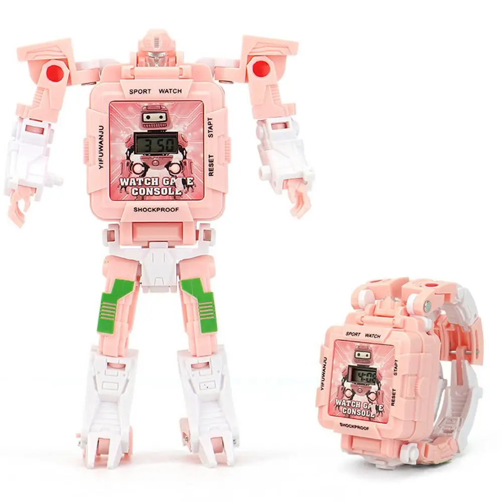 Часы-трансформер детские электронные наручные часы-робот игрушка-трансформер |