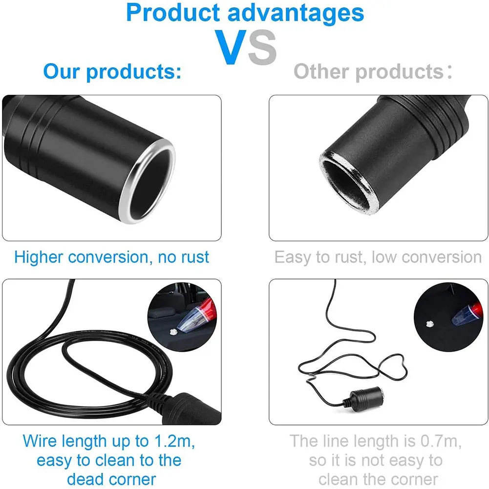 

24W Car Converter Cigarette Lighter Socket Power Adapter 240V To 12V Black British Standard Car Conversion Power Accessories