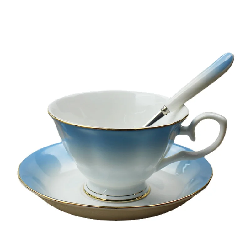 Европейский керамический набор чашек кофейная кружка креативная градиентная