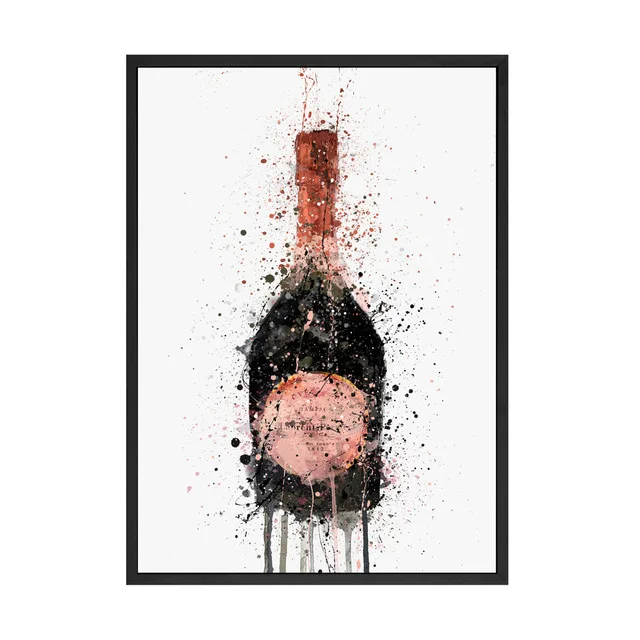 Home Decor Prints Painting Nordic Style Champagne Graffiti Pictures Wall Art Modular Canvas Poster Modern For Bedside Background - Цвет: BO XJNN5844-01
