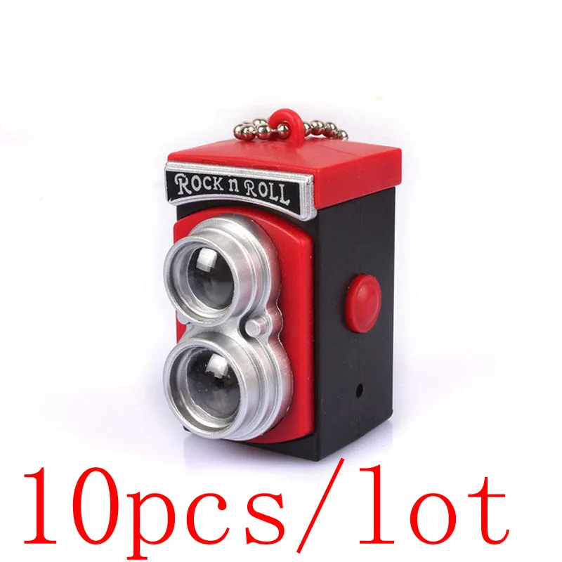 10 шт./лот светодиодный светящийся звук Ретро камера аварийное портативное