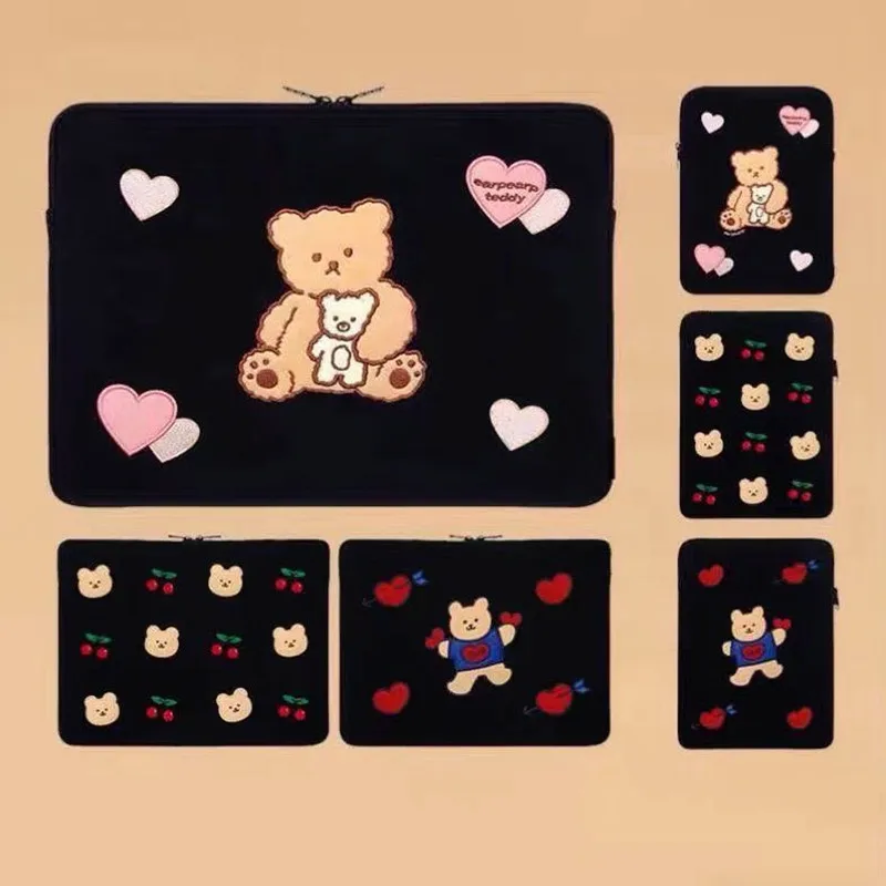 Мультяшная сумка для ноутбука корейского планшета чехол INS Bear Cute Mac iPad Pro 9 7 10 5 11 13