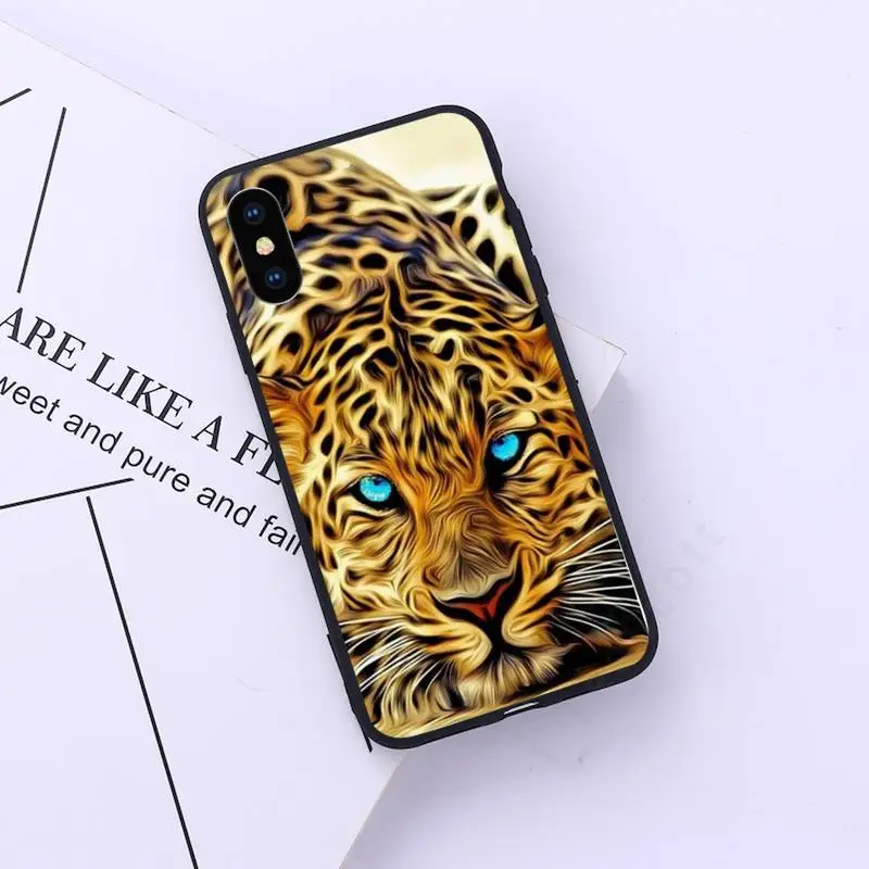 

Animal Lion Tiger cool art Phone Case for iPhone 11 12 pro XS MAX 8 7 6 6S Plus X 5S SE 2020 XR