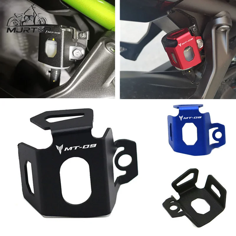 

MT-09 Laser LOGO Rear Brake Fluid Reservoir Protector Guard Cover Motorcycle Accessories CNC For Yamaha MT09 mt-09